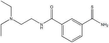 3-(aminocarbonothioyl)-N-[2-(diethylamino)ethyl]benzamide Struktur