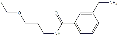 3-(aminomethyl)-N-(3-ethoxypropyl)benzamide Struktur