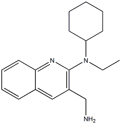 3-(aminomethyl)-N-cyclohexyl-N-ethylquinolin-2-amine Struktur