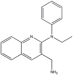 3-(aminomethyl)-N-ethyl-N-phenylquinolin-2-amine Struktur