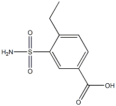 3-(aminosulfonyl)-4-ethylbenzoic acid Struktur