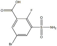 3-(aminosulfonyl)-5-bromo-2-fluorobenzoic acid Struktur