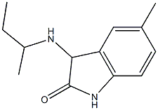 3-(butan-2-ylamino)-5-methyl-2,3-dihydro-1H-indol-2-one Struktur