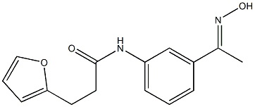 3-(furan-2-yl)-N-{3-[1-(hydroxyimino)ethyl]phenyl}propanamide Struktur