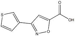 3-(thiophen-3-yl)-1,2-oxazole-5-carboxylic acid Struktur