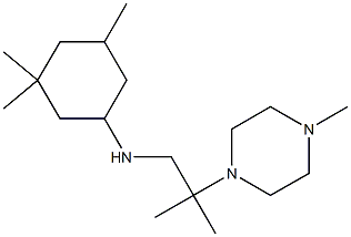 3,3,5-trimethyl-N-[2-methyl-2-(4-methylpiperazin-1-yl)propyl]cyclohexan-1-amine Struktur