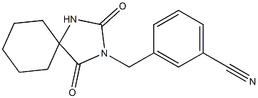 3-[(2,4-dioxo-1,3-diazaspiro[4.5]dec-3-yl)methyl]benzonitrile Struktur