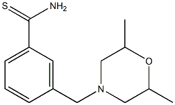 3-[(2,6-dimethylmorpholin-4-yl)methyl]benzenecarbothioamide Struktur