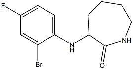 3-[(2-bromo-4-fluorophenyl)amino]azepan-2-one Struktur