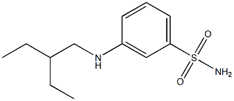 3-[(2-ethylbutyl)amino]benzene-1-sulfonamide Struktur