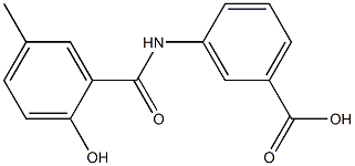 3-[(2-hydroxy-5-methylbenzene)amido]benzoic acid Struktur