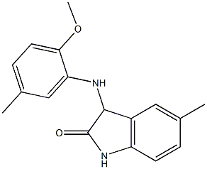 3-[(2-methoxy-5-methylphenyl)amino]-5-methyl-2,3-dihydro-1H-indol-2-one Struktur