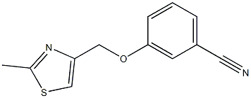 3-[(2-methyl-1,3-thiazol-4-yl)methoxy]benzonitrile Struktur