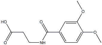 3-[(3,4-dimethoxybenzoyl)amino]propanoic acid Struktur