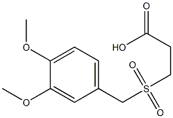 3-[(3,4-dimethoxybenzyl)sulfonyl]propanoic acid Struktur