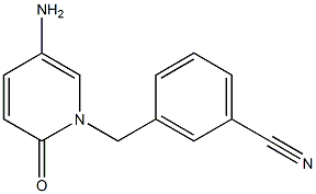 3-[(5-amino-2-oxo-1,2-dihydropyridin-1-yl)methyl]benzonitrile Struktur