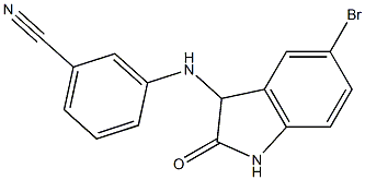 3-[(5-bromo-2-oxo-2,3-dihydro-1H-indol-3-yl)amino]benzonitrile Struktur