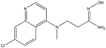 3-[(7-chloroquinolin-4-yl)(methyl)amino]-N'-hydroxypropanimidamide Struktur