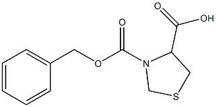 3-[(benzyloxy)carbonyl]-1,3-thiazolidine-4-carboxylic acid Struktur