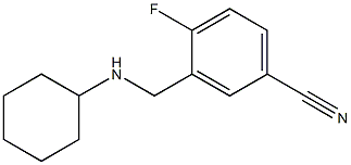 3-[(cyclohexylamino)methyl]-4-fluorobenzonitrile Struktur