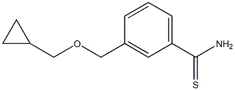 3-[(cyclopropylmethoxy)methyl]benzene-1-carbothioamide Struktur