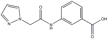 3-[2-(1H-pyrazol-1-yl)acetamido]benzoic acid Struktur