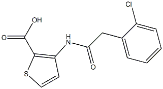 3-[2-(2-chlorophenyl)acetamido]thiophene-2-carboxylic acid Struktur