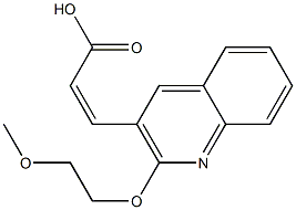 3-[2-(2-methoxyethoxy)quinolin-3-yl]prop-2-enoic acid Struktur