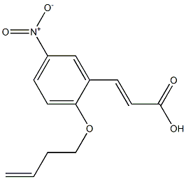 3-[2-(but-3-en-1-yloxy)-5-nitrophenyl]prop-2-enoic acid Struktur