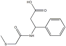 3-[2-(methylsulfanyl)acetamido]-3-phenylpropanoic acid Struktur