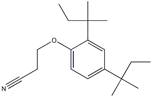 3-[2,4-bis(2-methylbutan-2-yl)phenoxy]propanenitrile Struktur