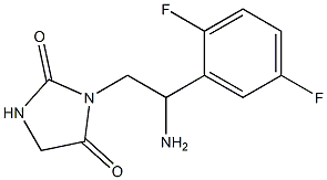 3-[2-amino-2-(2,5-difluorophenyl)ethyl]imidazolidine-2,4-dione Struktur