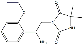 3-[2-amino-2-(2-ethoxyphenyl)ethyl]-5,5-dimethylimidazolidine-2,4-dione Struktur