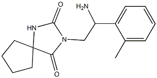 3-[2-amino-2-(2-methylphenyl)ethyl]-1,3-diazaspiro[4.4]nonane-2,4-dione Struktur