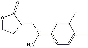 3-[2-amino-2-(3,4-dimethylphenyl)ethyl]-1,3-oxazolidin-2-one Struktur