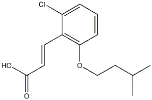 3-[2-chloro-6-(3-methylbutoxy)phenyl]prop-2-enoic acid Struktur