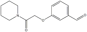 3-[2-oxo-2-(piperidin-1-yl)ethoxy]benzaldehyde Struktur