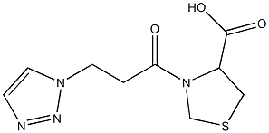 3-[3-(1H-1,2,3-triazol-1-yl)propanoyl]-1,3-thiazolidine-4-carboxylic acid Struktur