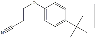 3-[4-(2,4,4-trimethylpentan-2-yl)phenoxy]propanenitrile Struktur