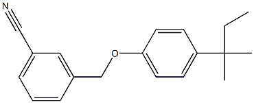 3-[4-(2-methylbutan-2-yl)phenoxymethyl]benzonitrile Struktur