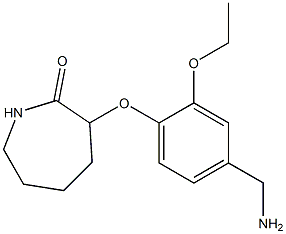 3-[4-(aminomethyl)-2-ethoxyphenoxy]azepan-2-one Struktur