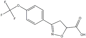 3-[4-(trifluoromethoxy)phenyl]-4,5-dihydro-1,2-oxazole-5-carboxylic acid Struktur