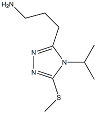 3-[4-isopropyl-5-(methylthio)-4H-1,2,4-triazol-3-yl]propan-1-amine Struktur