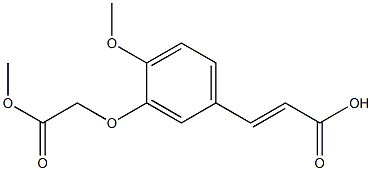 3-[4-methoxy-3-(2-methoxy-2-oxoethoxy)phenyl]prop-2-enoic acid Struktur