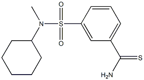 3-[cyclohexyl(methyl)sulfamoyl]benzene-1-carbothioamide Struktur