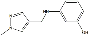 3-{[(1-methyl-1H-pyrazol-4-yl)methyl]amino}phenol Struktur