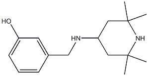 3-{[(2,2,6,6-tetramethylpiperidin-4-yl)amino]methyl}phenol Struktur