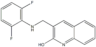 3-{[(2,6-difluorophenyl)amino]methyl}quinolin-2-ol Struktur