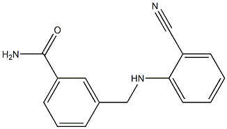 3-{[(2-cyanophenyl)amino]methyl}benzamide Struktur