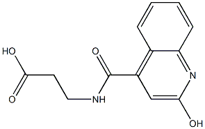 3-{[(2-hydroxyquinolin-4-yl)carbonyl]amino}propanoic acid Struktur